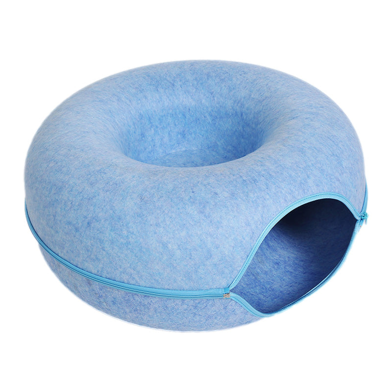 🐱Donut Cat Bed for Cat Tunnel Toys Kitten House Basket Interactive Play