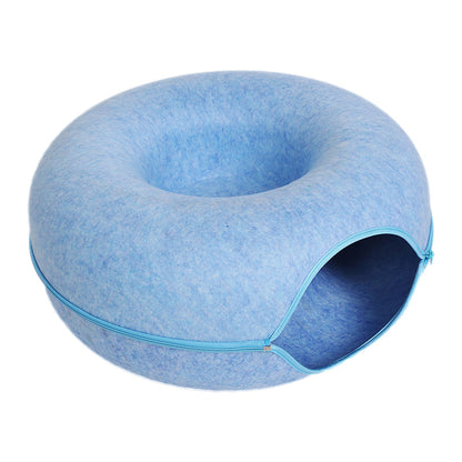 🐱Donut Cat Bed for Cat Tunnel Toys Kitten House Basket Interactive Play