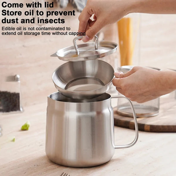 👨‍🍳2-in-1 304 Stainless Steel Multifunctional Oil Strainer Pot