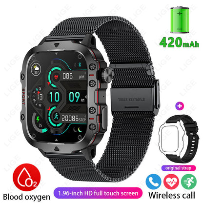 2024 Newest Men's Rugged Military Smart Watch for Android & IOS