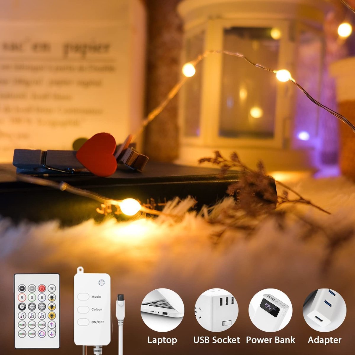 🎅Lightweight Voice-Activated Fairy Tale String Lights 🎁