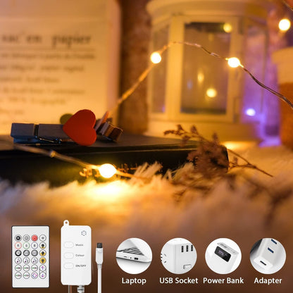 🎅Lightweight Voice-Activated Fairy Tale String Lights 🎁