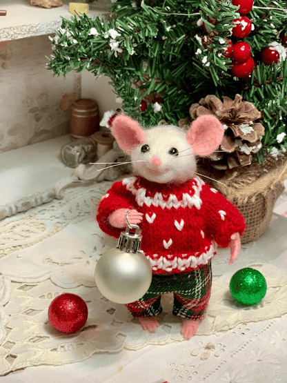 ⏰Limited Edition Hot Sale 50% Off - Handmade Christmas Needle felted Mouse