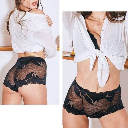 Women Embroidery Lace Panties