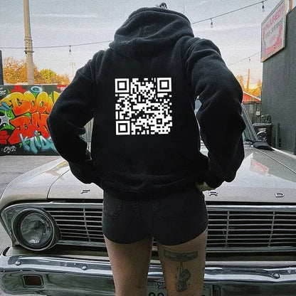 Funny FU QR Code Hoodie