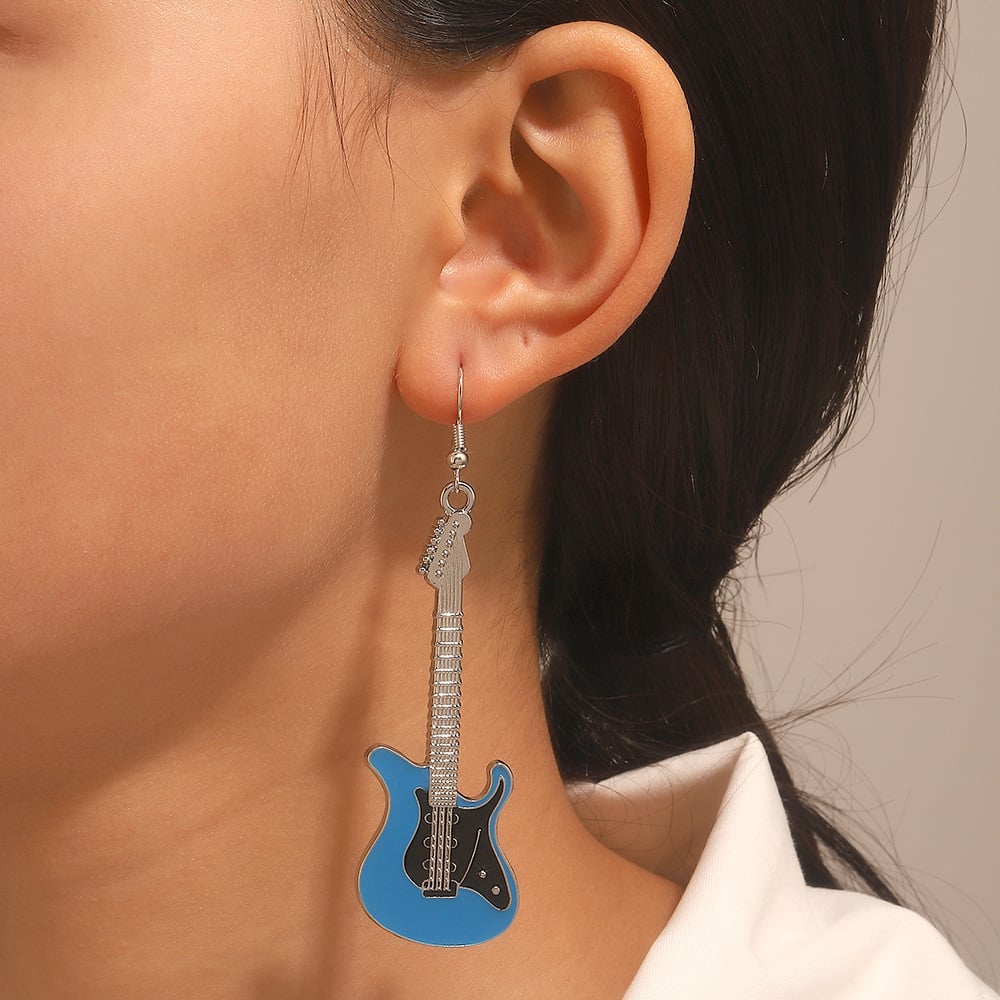 🎸Sparkling Guitar Earrings💫