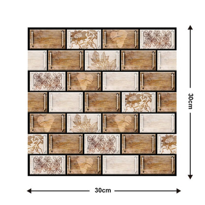 10Pcs 3D Peel and Stick Wall Tiles(12x12 inches)