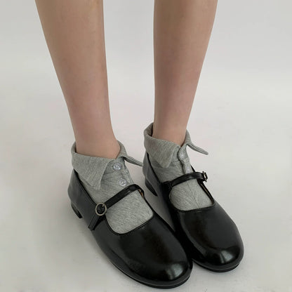 Shirt Collar Button Socks