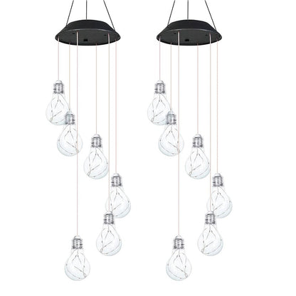 (🔥2025 BEST GIFT TO FAMILY🔥)Colorful LED Solar-Powered Light Bulb Wind Chimes