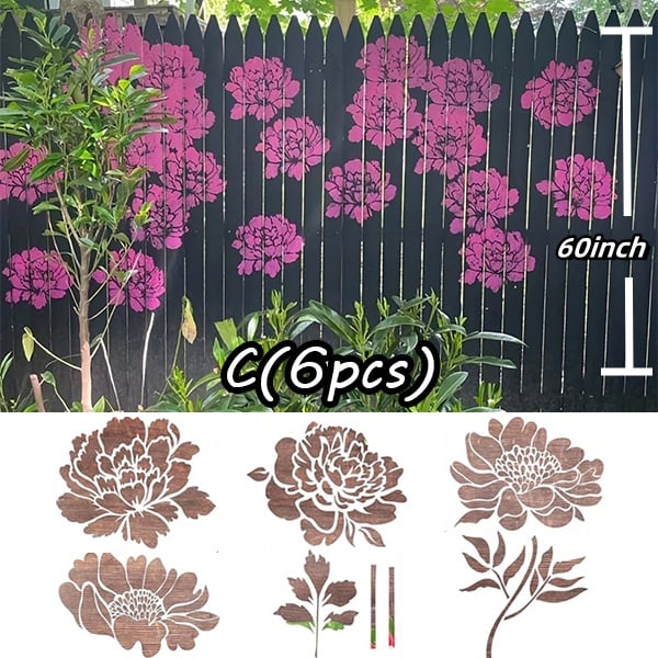 Sunflower🔥 Garden Fence Large Flower Stencils🌻DIY Decoration