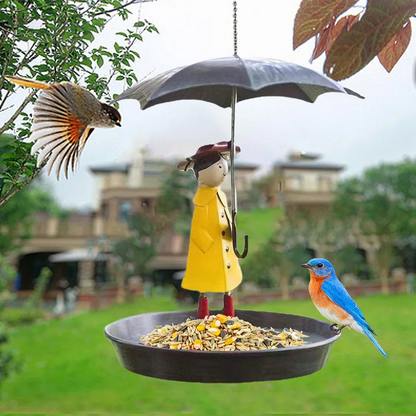 [Last Day49% OFF] Hanging Umbrella Girl Bird Feeder Garden Decor