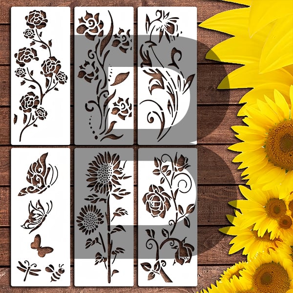 Sunflower🔥 Garden Fence Large Flower Stencils🌻DIY Decoration