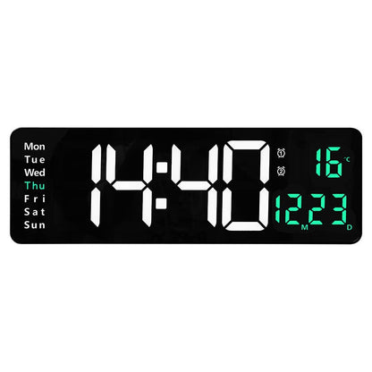 8.67''/16" Digital Wall Clock with RGB Color Changing Remote Control