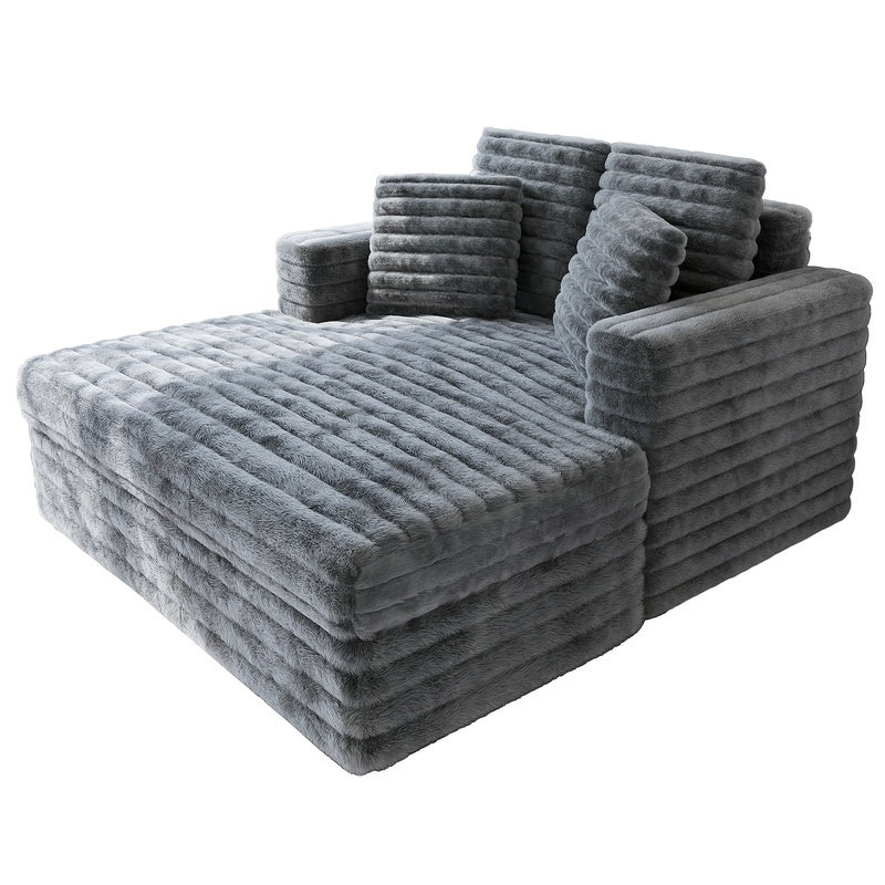 Plush Sleeper Chaise Lounge