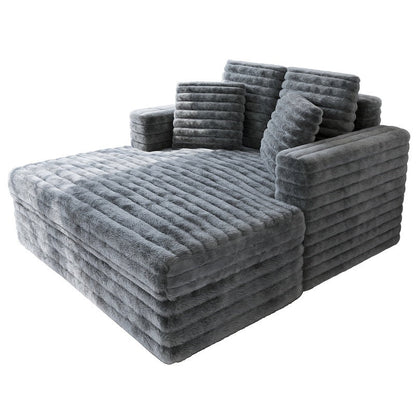 Plush Sleeper Chaise Lounge