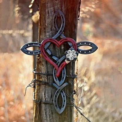 🎁Last Day Promotion 70% OFF - ❤️Natural Horseshoe Cross With Heart