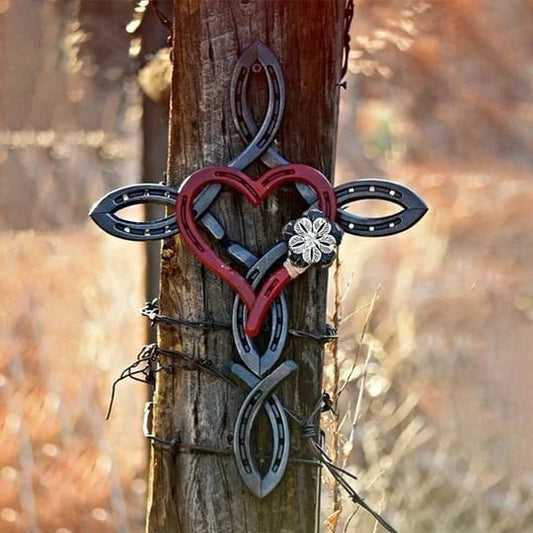 🎁Last Day Promotion 70% OFF - ❤️Natural Horseshoe Cross With Heart