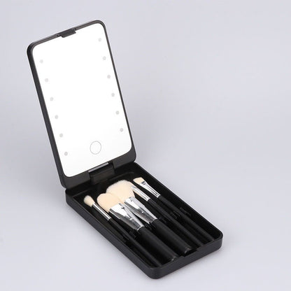 💖Travel Makeup Brush Set with LED light