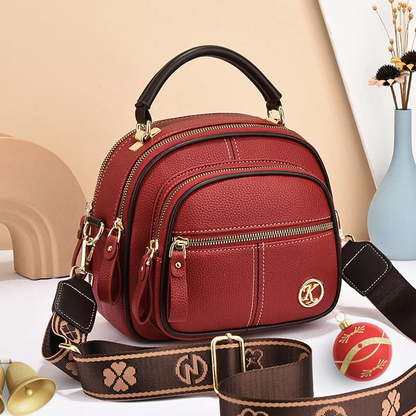 ✨Mother's Day Sale🎁multifunctional compartment Adjustable wide shoulder strap leather bag