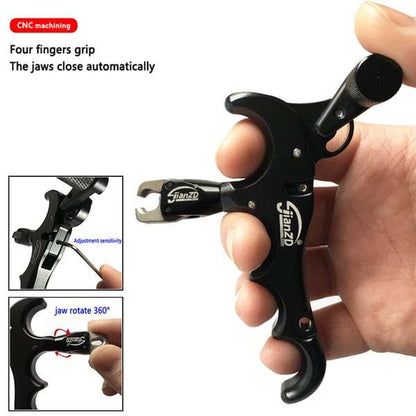🔥Last Day Promotion 49% OFF-360° Rotatable Three-finger Bow Release Tool Black