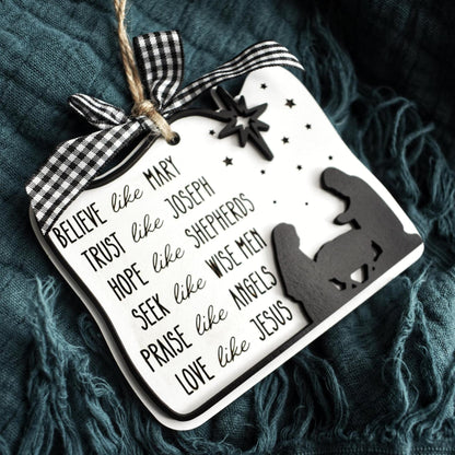 ✝️Handcrafted Christian Manger Scene Christmas Ornament - Inspire Hope and Faith