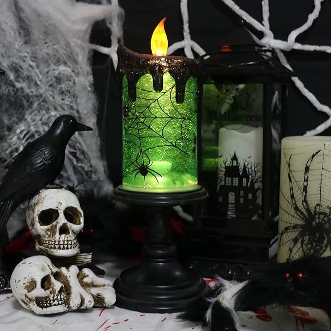 🔥Halloween Sale 57% Off -🎃Halloween Snow Globe Flameless Candle with Timer