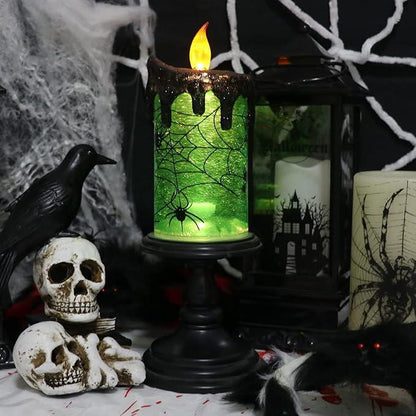 🔥Halloween Sale 57% Off -🎃Halloween Snow Globe Flameless Candle with Timer