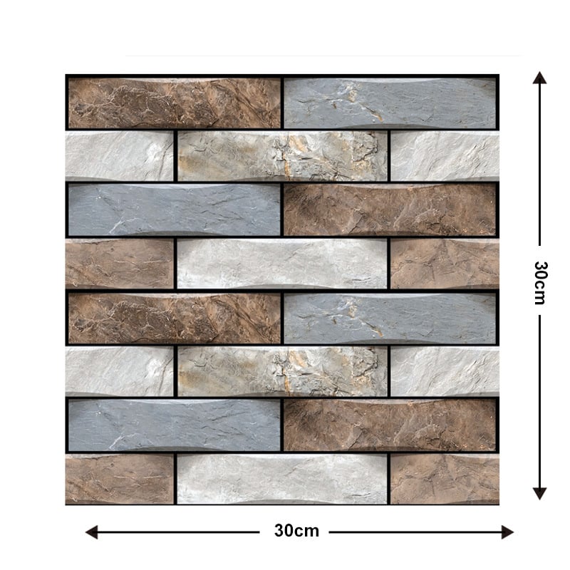 10Pcs 3D Peel and Stick Wall Tiles(12x12 inches)