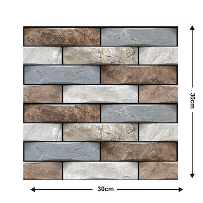 10Pcs 3D Peel and Stick Wall Tiles(12x12 inches)