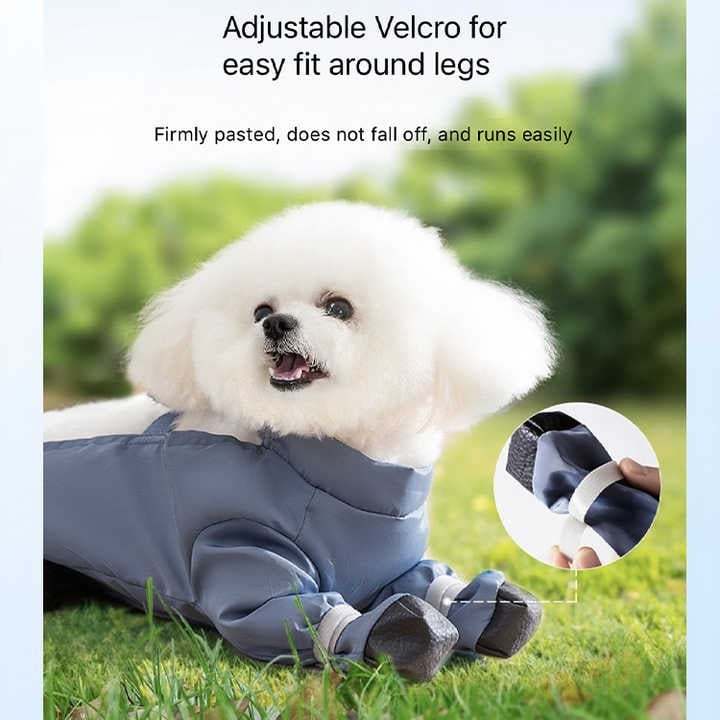 ✨New upgraded - Outdoor Dog Dust Proof Four Leg Pants Waterproof Dog Jumpsuit With Adjustable Buckle