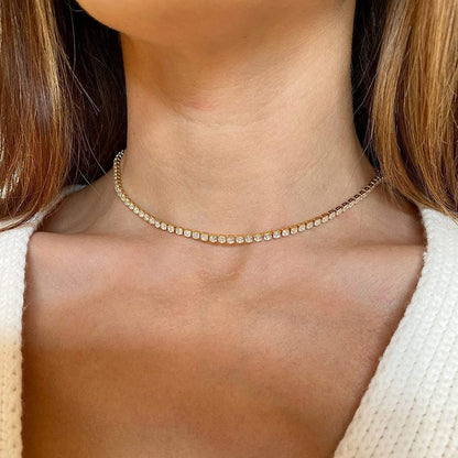 🔥Clear Stock Last Day 48% OFF 💥"Crystal' Tennis Necklace + Free Bracelet