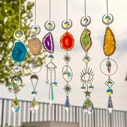 🌈Beautiful Crystal Suncatcher With Prisms Pendants💎
