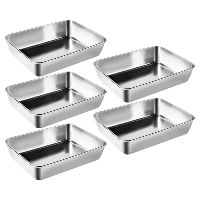 🔥LAST DAY 49% OFF-Stainless Steel Square Plate（With Lid）