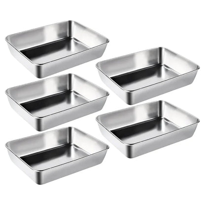 🔥LAST DAY 49% OFF-Stainless Steel Square Plate（With Lid）