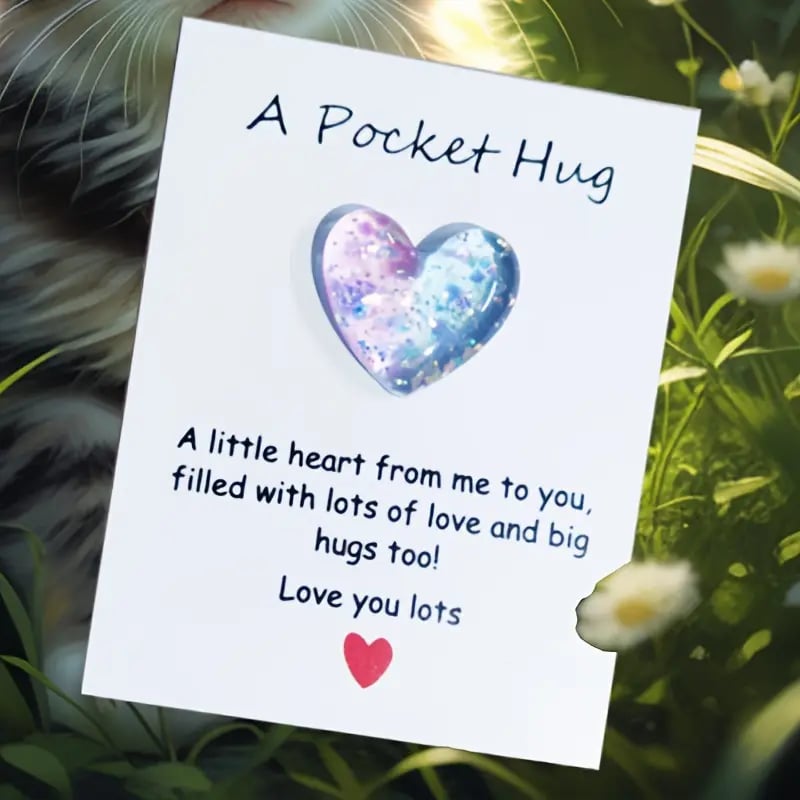 🌈🩷Exquisite Pocket Hug Heart with Greeting Cards
