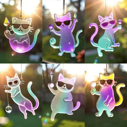 😺Limited Edition Hot Sale 49% Off-Colorful Cat Sun Catcher