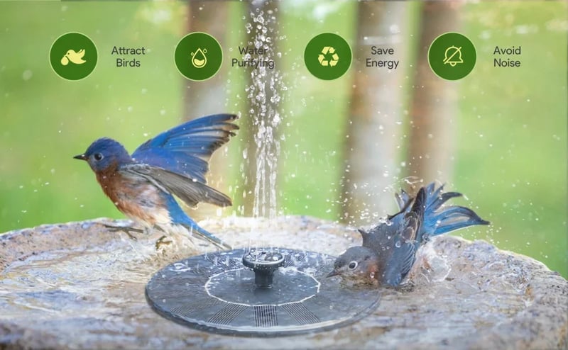 🔥Last Day Promotion - 49% OFF🔥Solar-Powered Bird Fountain Kit