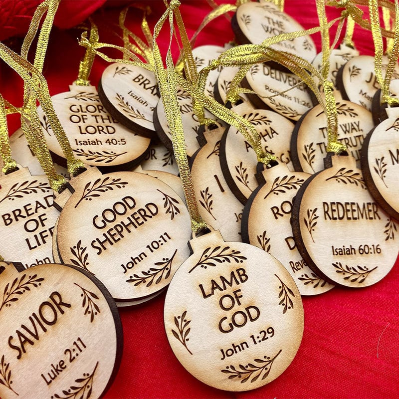 Names Of Jesus Ornaments (25 Pcs)