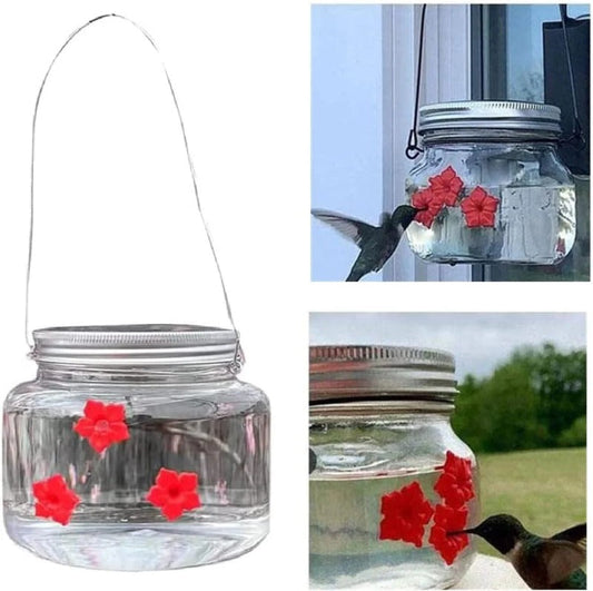 Mason Jar Hummingbird Feeder