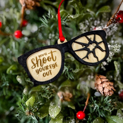 🤣Shoot Your Eye Out Glasses Christmas Ornament
