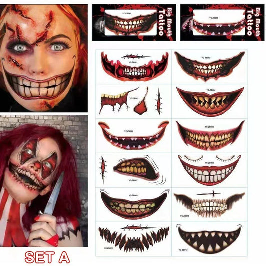 😈Halloween Prank Makeup Temporary Tattoo