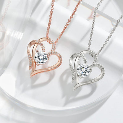 For Daughter - I LOVE YOU Diamond necklace