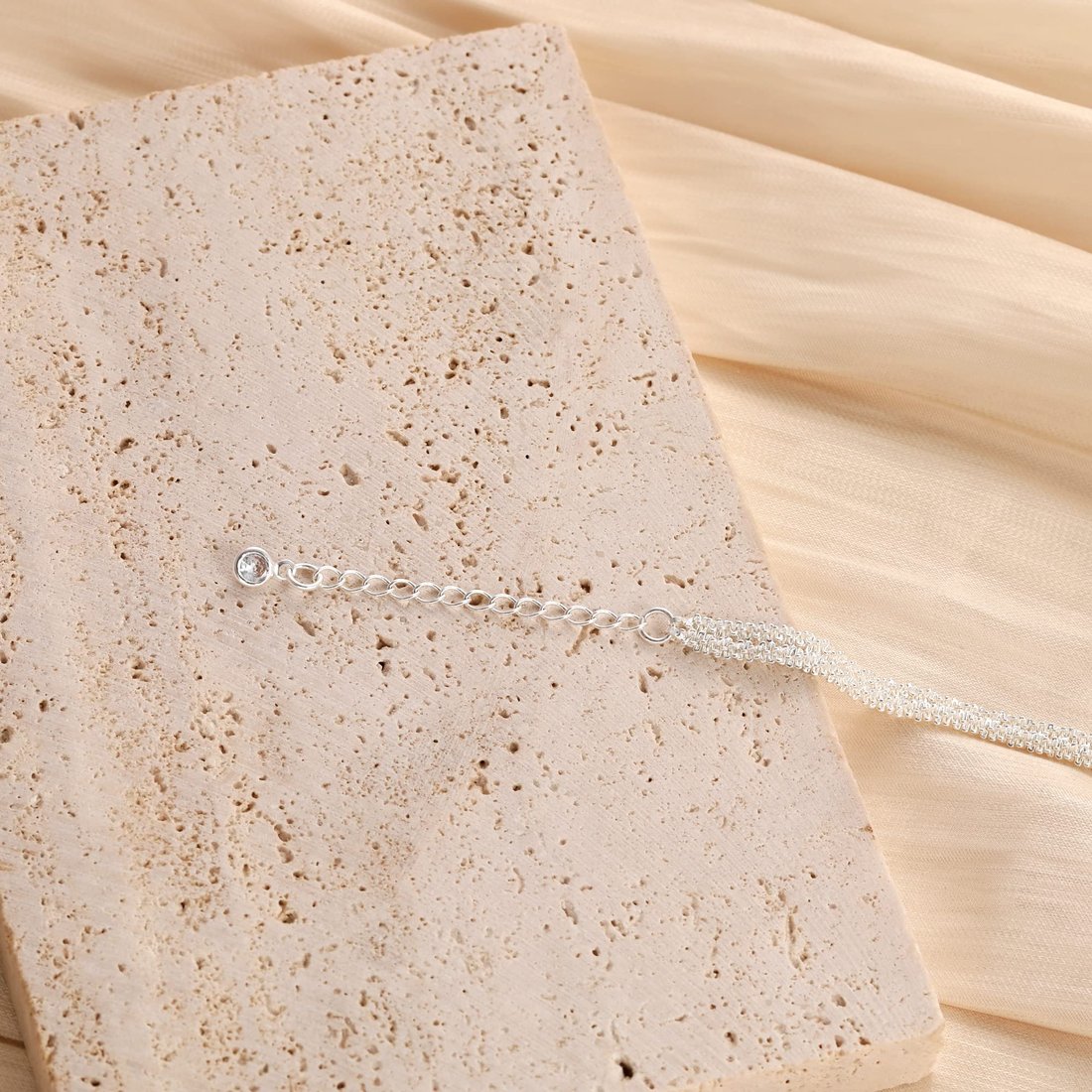 🥰TEWIKY Dainty Layered Waterproof Anklet For