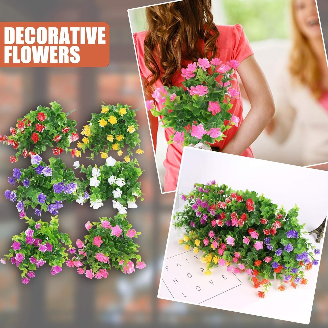 UV Resistant Lifelike Outdoor Artificial Flowers💐