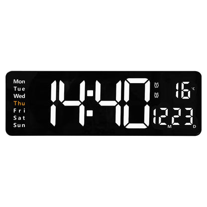 8.67''/16" Digital Wall Clock with RGB Color Changing Remote Control