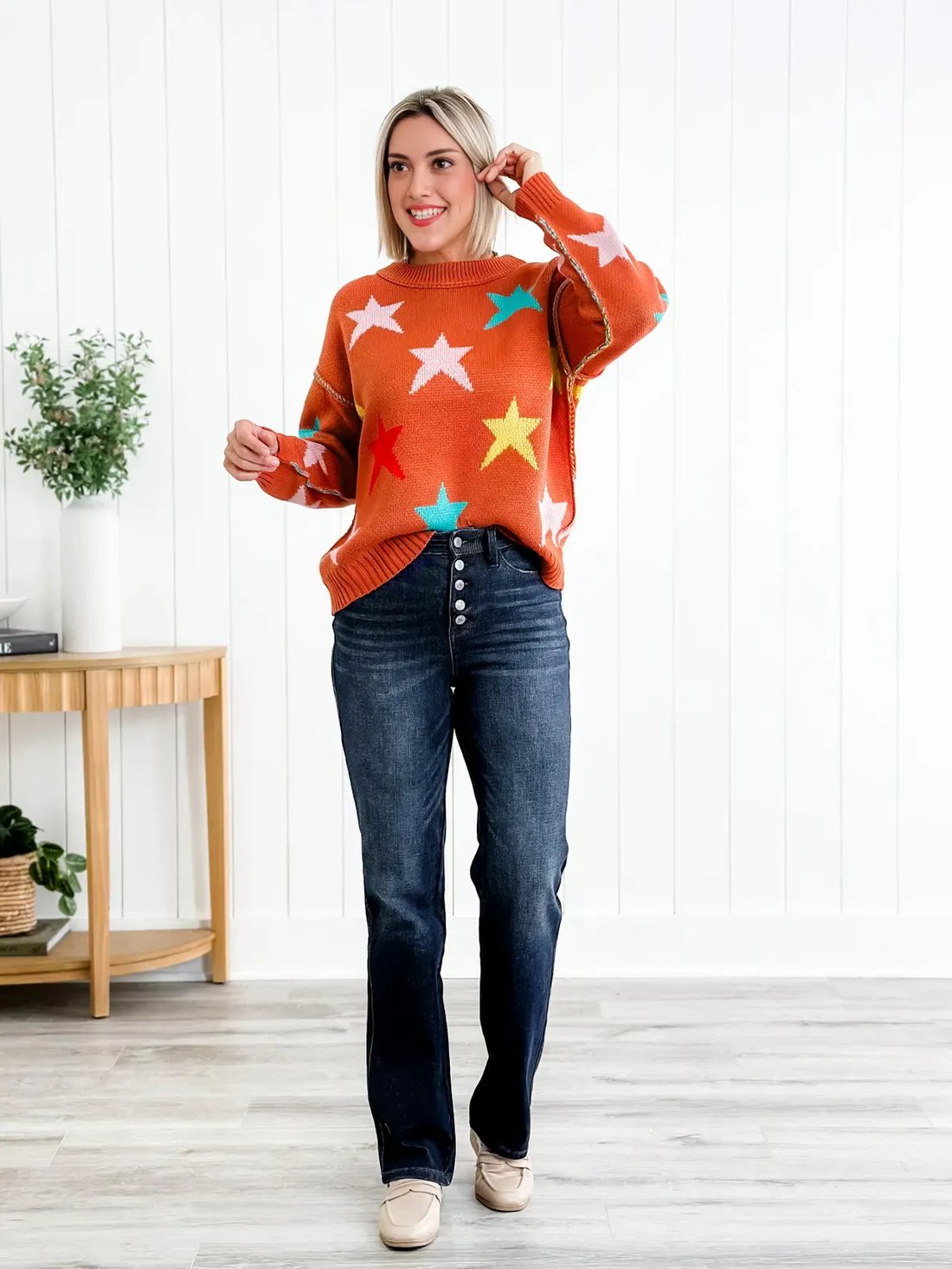 📢New Exclusive Flash Sale 49% OFF💕Mid Rise Button Fly Bootcut Jeans