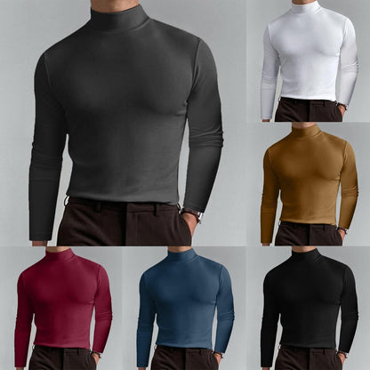 2023 New In-💝Mens High Neck Slim Fit Long Sleeve T-shirt