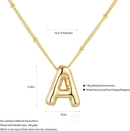 🔥Summer sale🎁⏰Bubble Letter Necklace