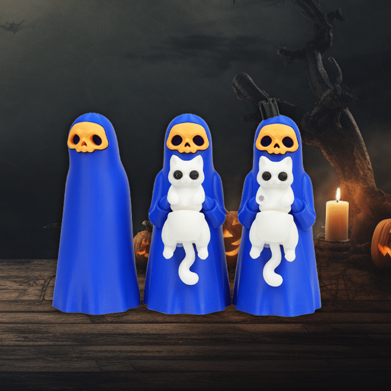 👻3D printed Halloween Ghost and Cat Figurines🐈‍⬛