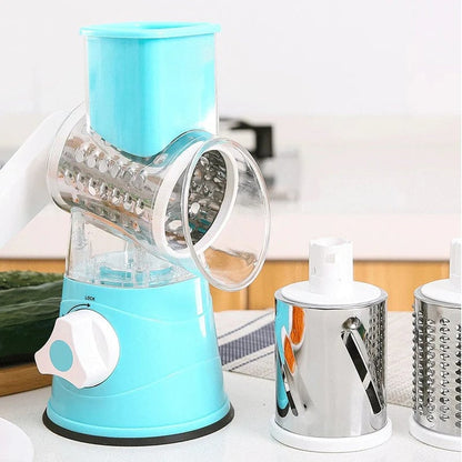 🧑‍🍳Kitchen Artifact --3 in 1 Rotary Cheese Grater Vegetable Slicer